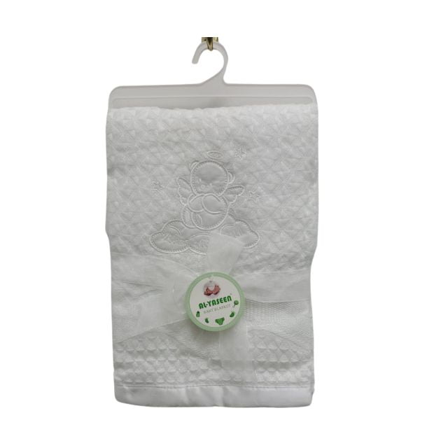 Embroidered Teddy Bear Baby Blanket