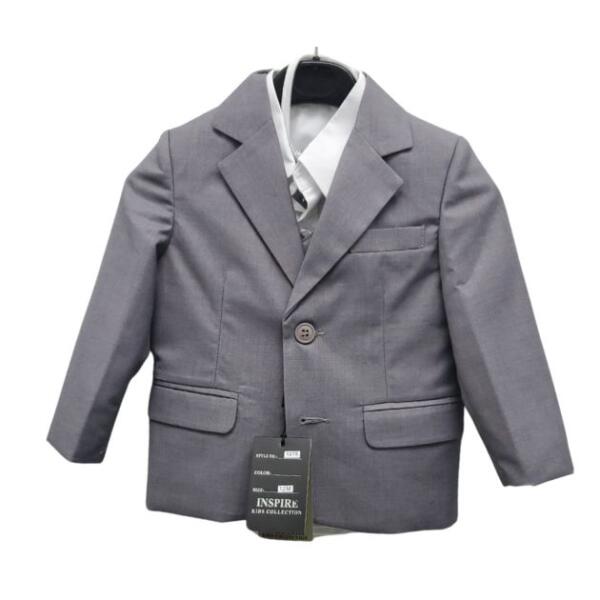 Grey 3-Piece Suit for Boys - Image 4