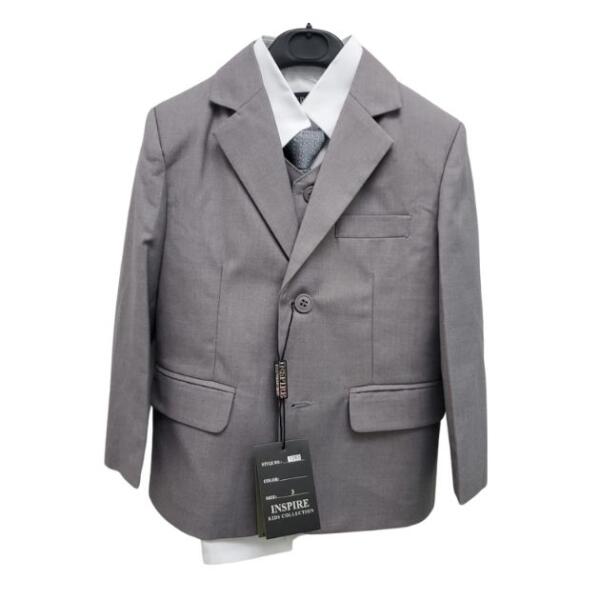 Grey 3-Piece Suit for Boys - Image 3