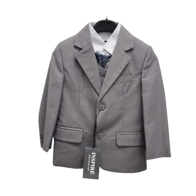 Grey 3-Piece Suit for Boys
