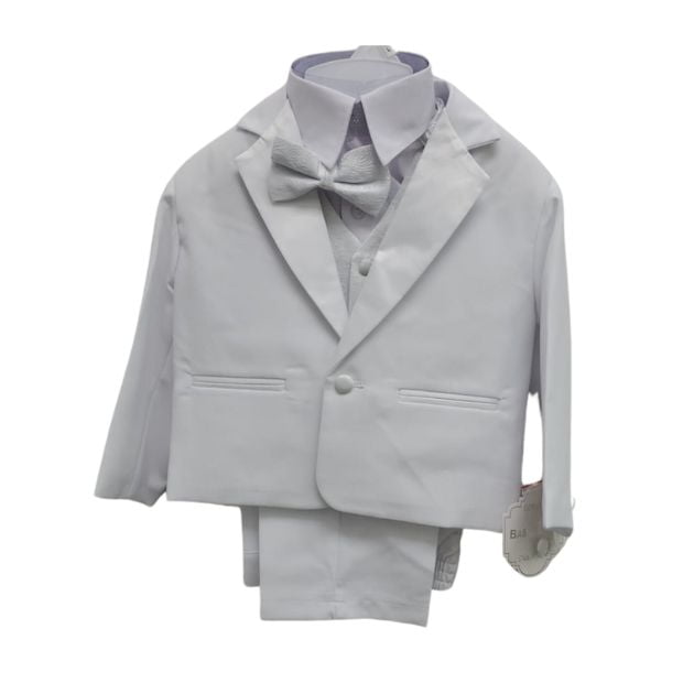 White Classic Tuxedo for Baby Boys