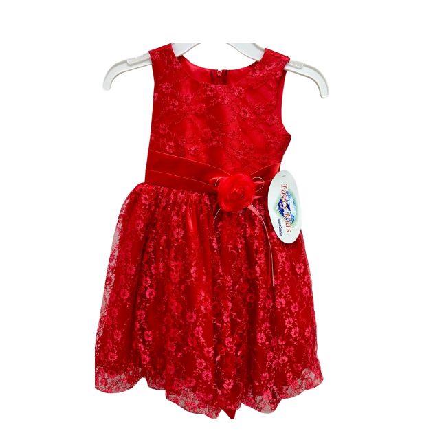 Ruby Radiance Lace Dress