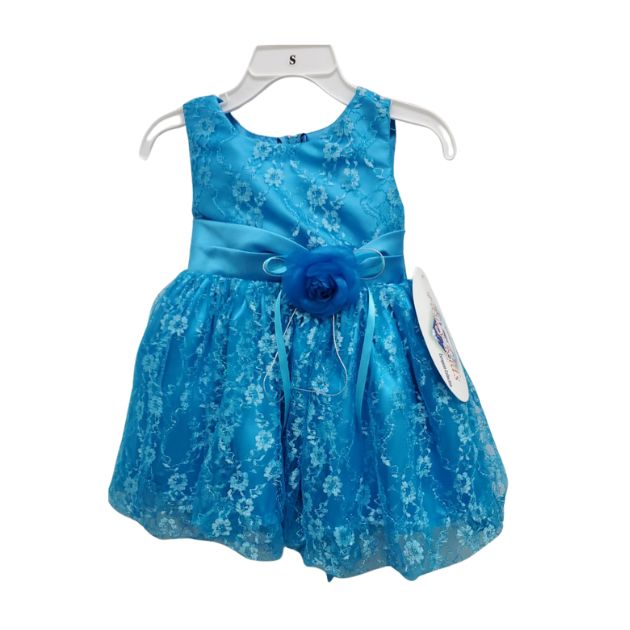 Sky Blue Lace Dress for Girls