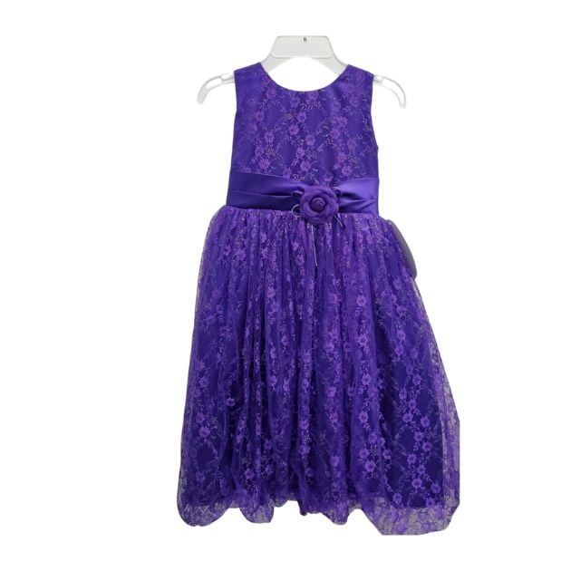 Elegant Purple Lace Dress