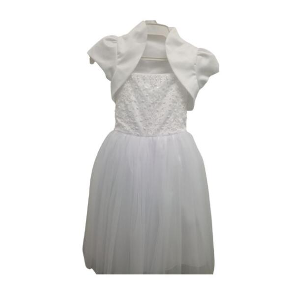 Elegant Beaded Tulle Dress with Bolero